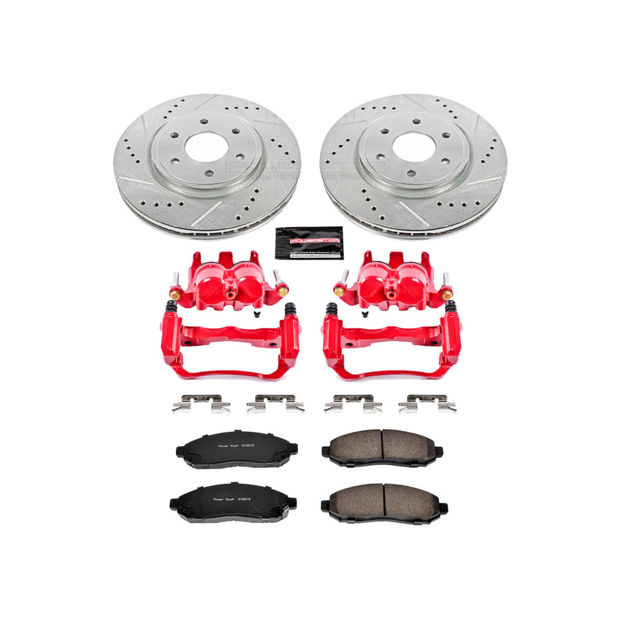 1-Click Power Stop KC142 Front Brake Kit with Calipers Performance