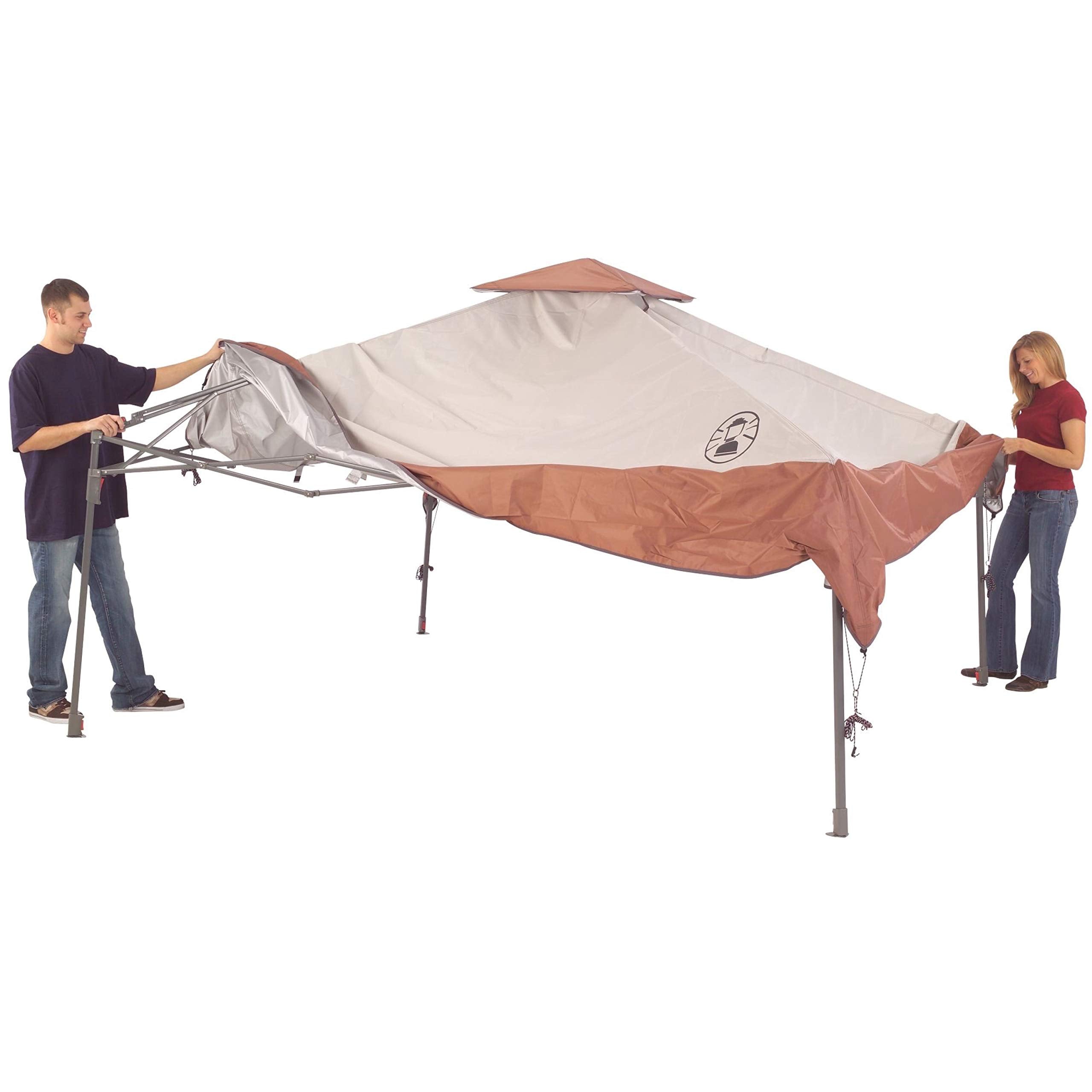 Coleman Instant Canopy 13x13ft Sun Shelter Portable Shade Tent Sets Up in 3 Minutes Vented Roof for Airflow Great for Campsite Backyard Tailgates Beach Festivals & More
