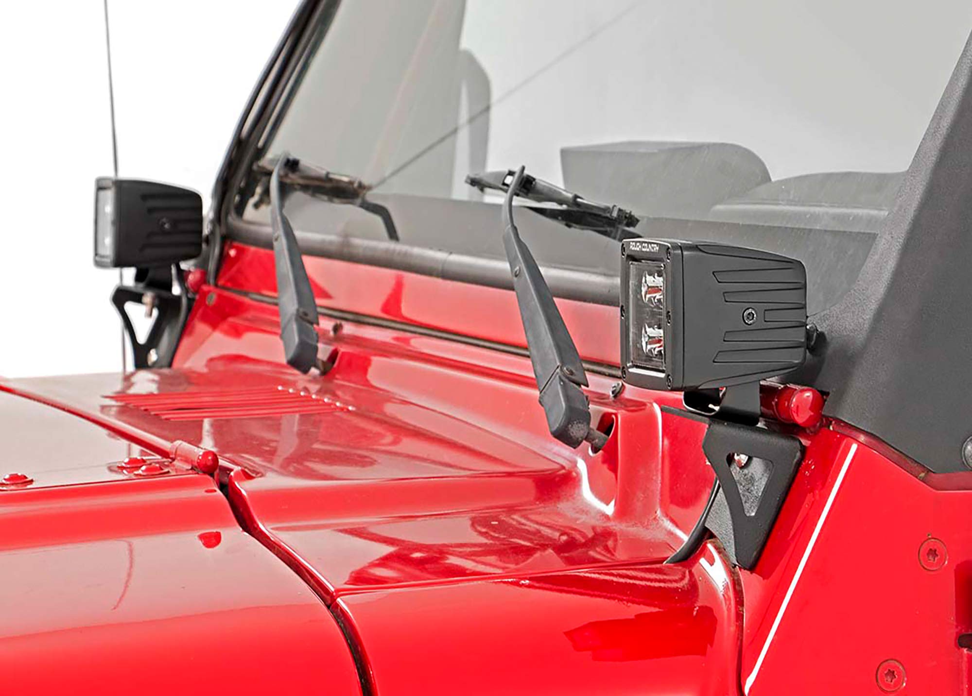 Rough Country LED Bracket Lower Windshield for 1997-2006 Jeep Wrangler TJ - 6003