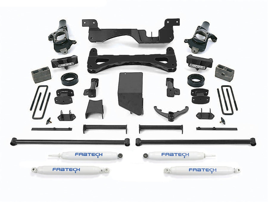 Fabtech Performance Lift System K1014 w/Shocks w/Performance Shocks 6 in. Lift Lift System w/Shocks