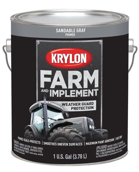 Krylon Brush-On Farm & Implement Primer, Gray, 1 Gallon
