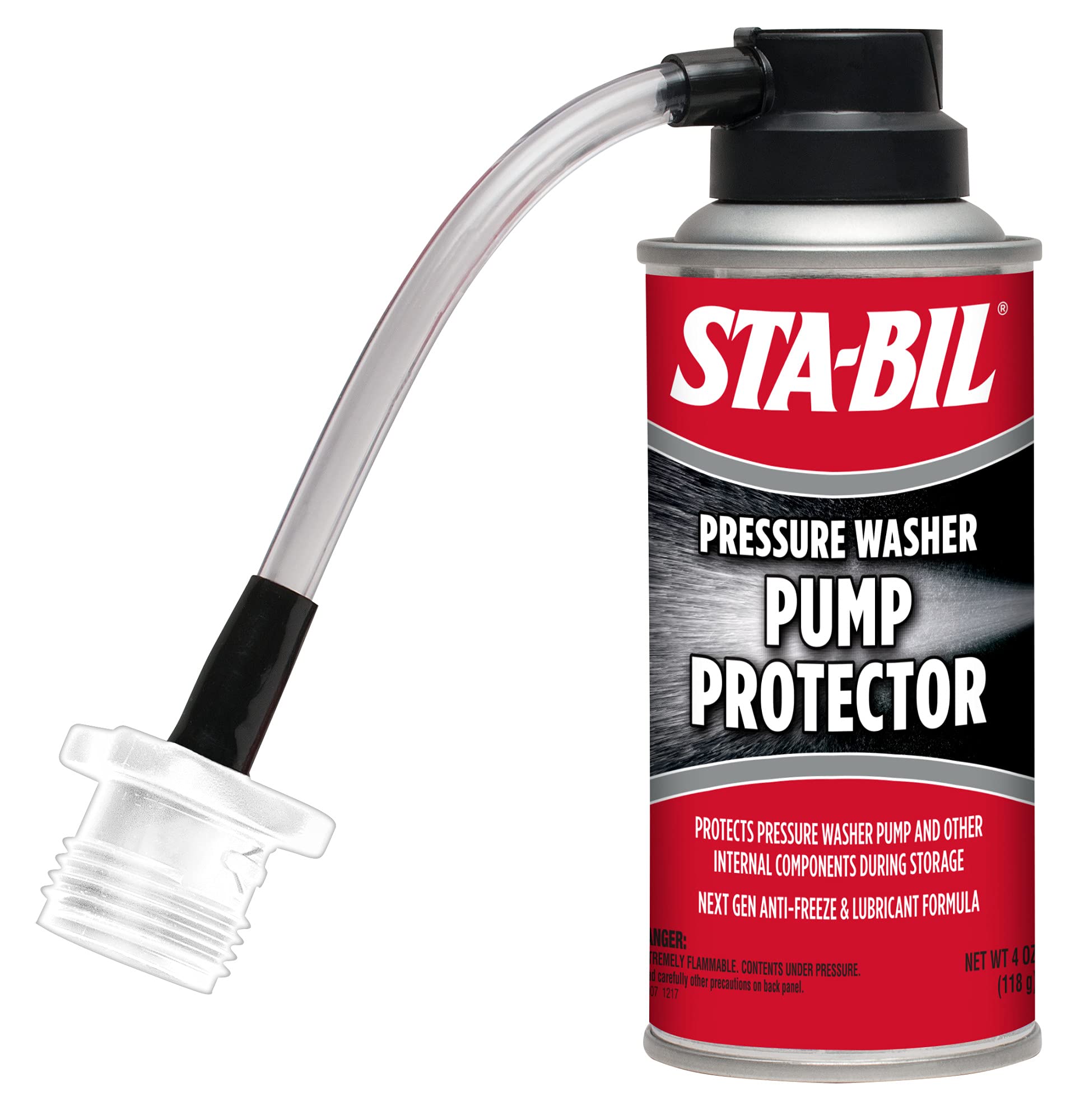 Pump Protector STA-BIL - Protects Pressure Washer Pumps and Other Internal Components During Storage, Next Gen Anti-Freeze and Lubricant Formula, 4oz (22007)