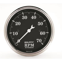 Auto Meter Old TYME 1798 Black Electric Tachometer 3.125 in.