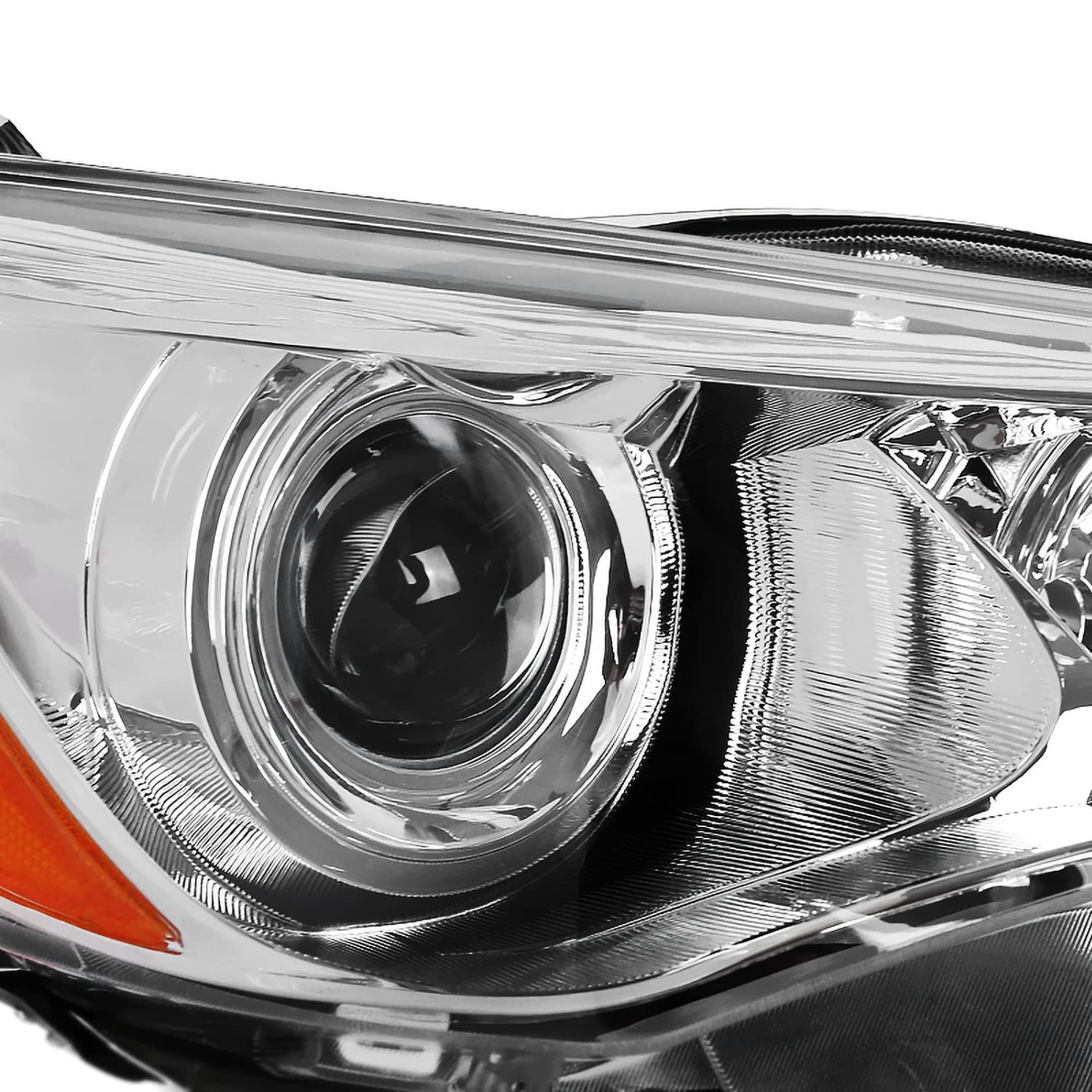 Right Passenger Side SPEC-D TUNING Chrome Projector Headlight Compatible with 2015-2017 Toyota Camry