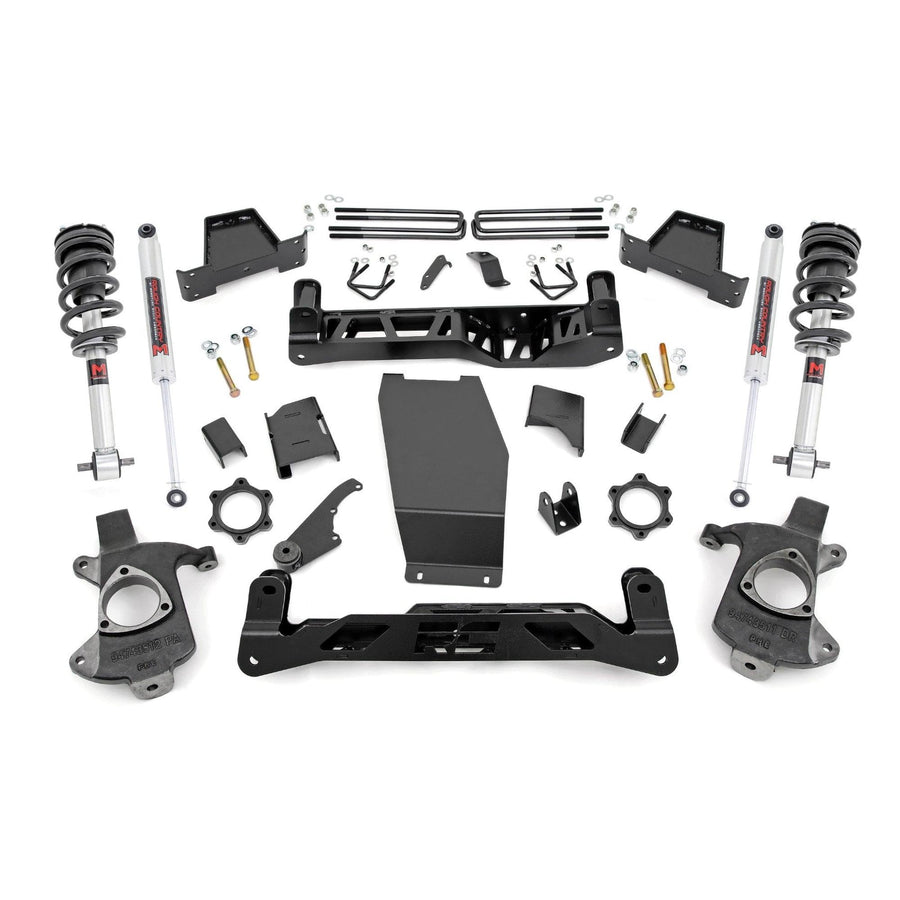 6" Rough Country Suspension Lift Kit with M1 Struts & M1 Rear Shocks for Chevy Silverado & GMC Sierra 1500 (2014-2018 w/Stock Cast Steel Control Arms)