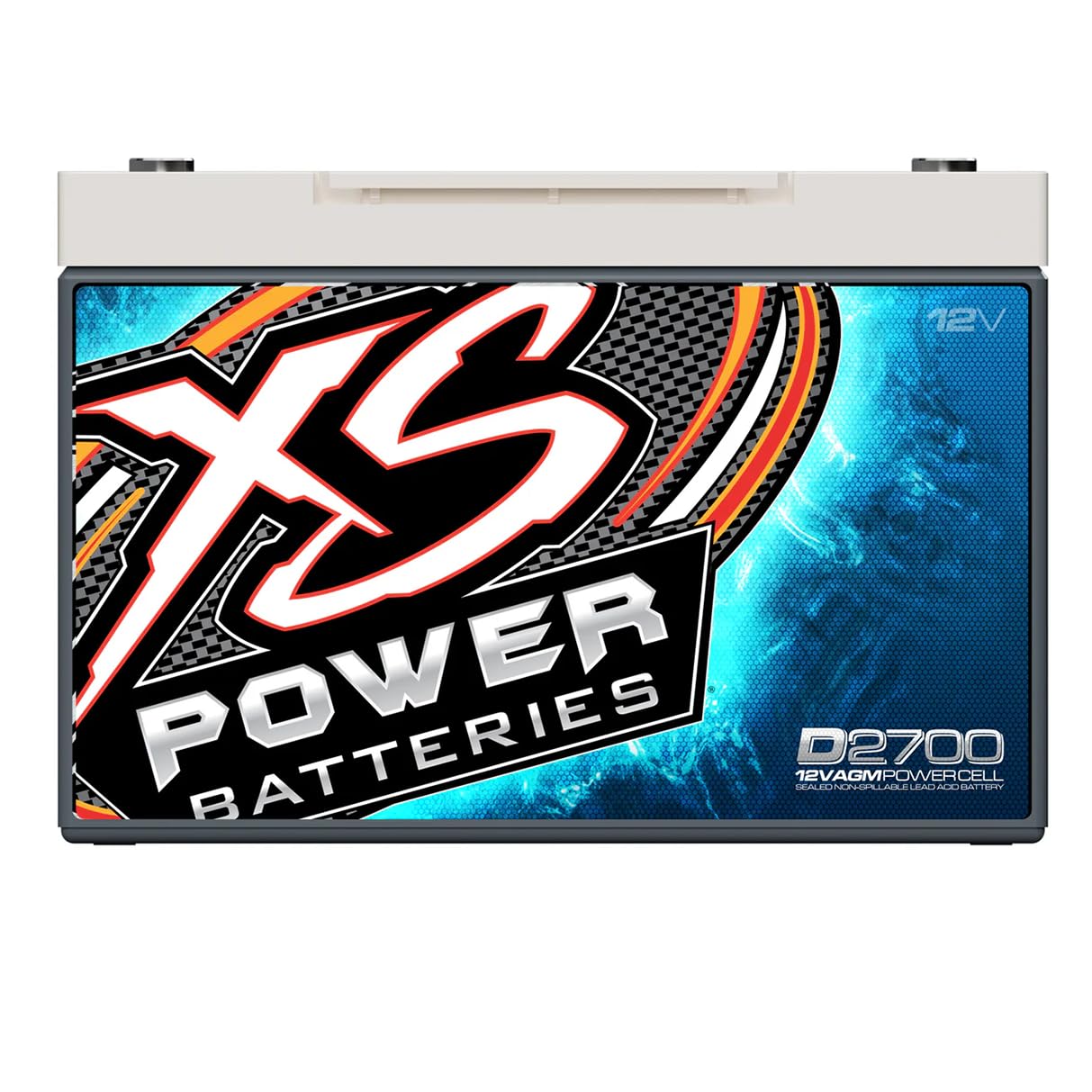XS Power 12V D2700 XS Series 4,300 Amp AGM High Output Battery with M6 Terminal Bolt