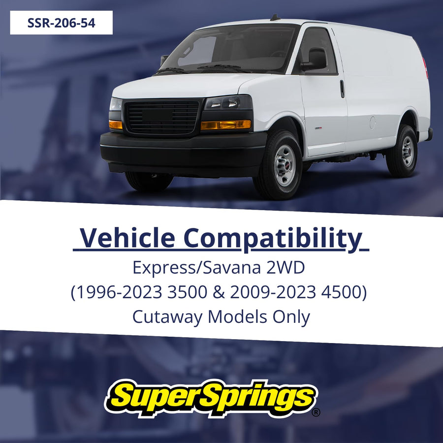 SumoSprings SSR-206-54 | Rear SumoSprings for Chevrolet Express 4500, GMC Savana 4500, Yellow