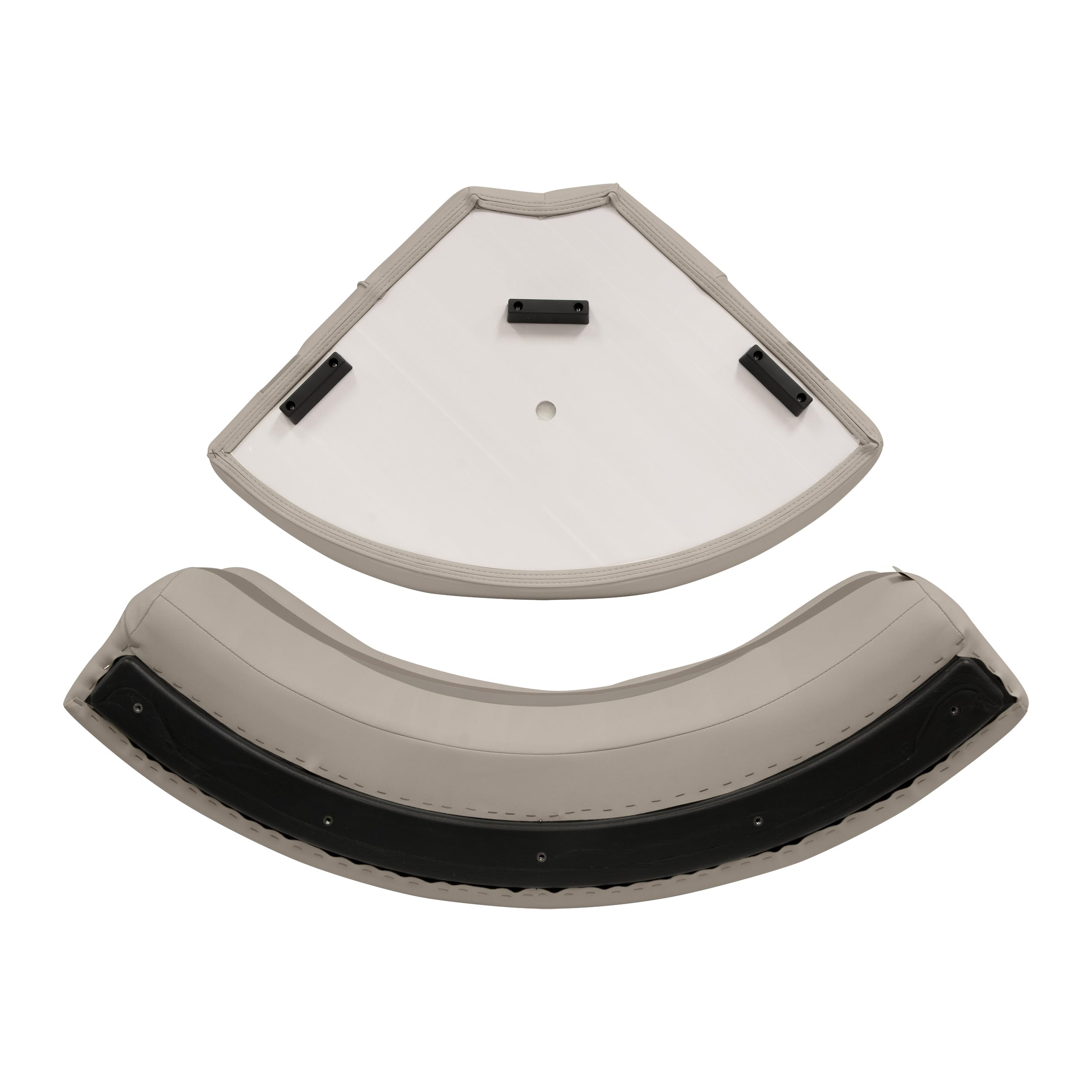 Premier Series Wise BM11002-1749 32" Bow Radius Corner Pontoon Seat Cushion Set, Mocha Java/Café/Mushroom