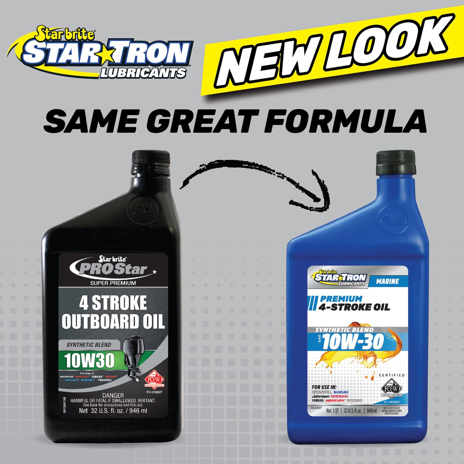 Star Tron Premium 4 Stroke Marine Oil - 10W-30 - Synthetic Blend Engine Oil for Outboards, Stern Drives & Gasoline Inboards - NMMA FC-W Certified, 32 OZ (028132)