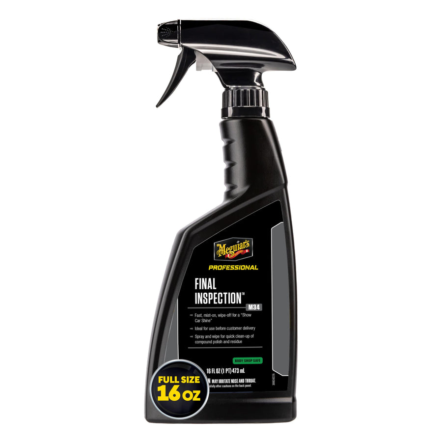 Meguiar's Final Inspection Professional M3416 - Detailer Spray for Removing Light Dust, Contaminants, Smudges and Finger Prints, Car Detailer Spray Effective as a Clay Bar Lubricant, 16 Oz