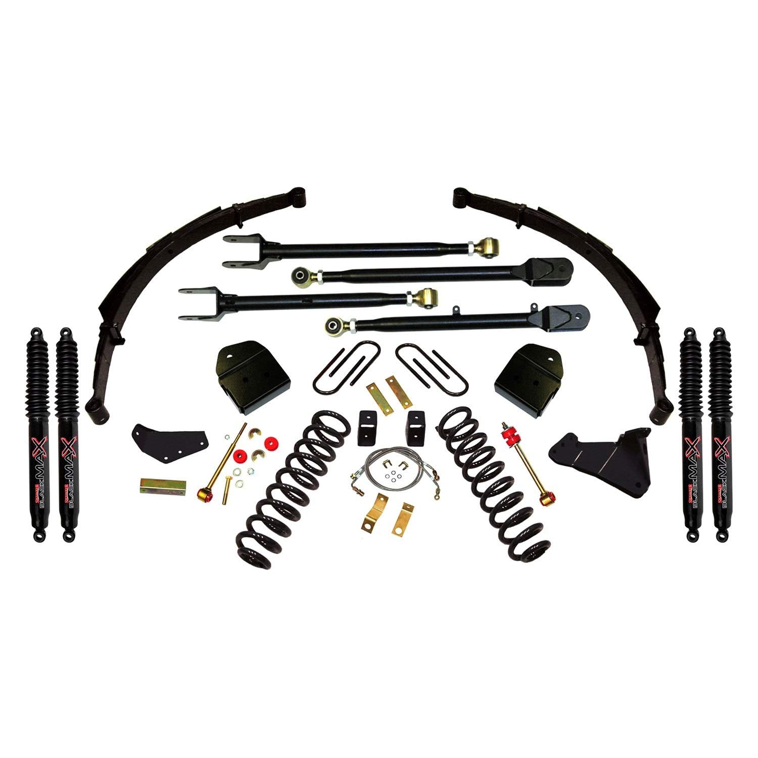 Skyjacker Suspension Lift Kit F54024KS-B w/Shock Black MAX Shocks 4 in. Lift Class II 4-Link Conversion System