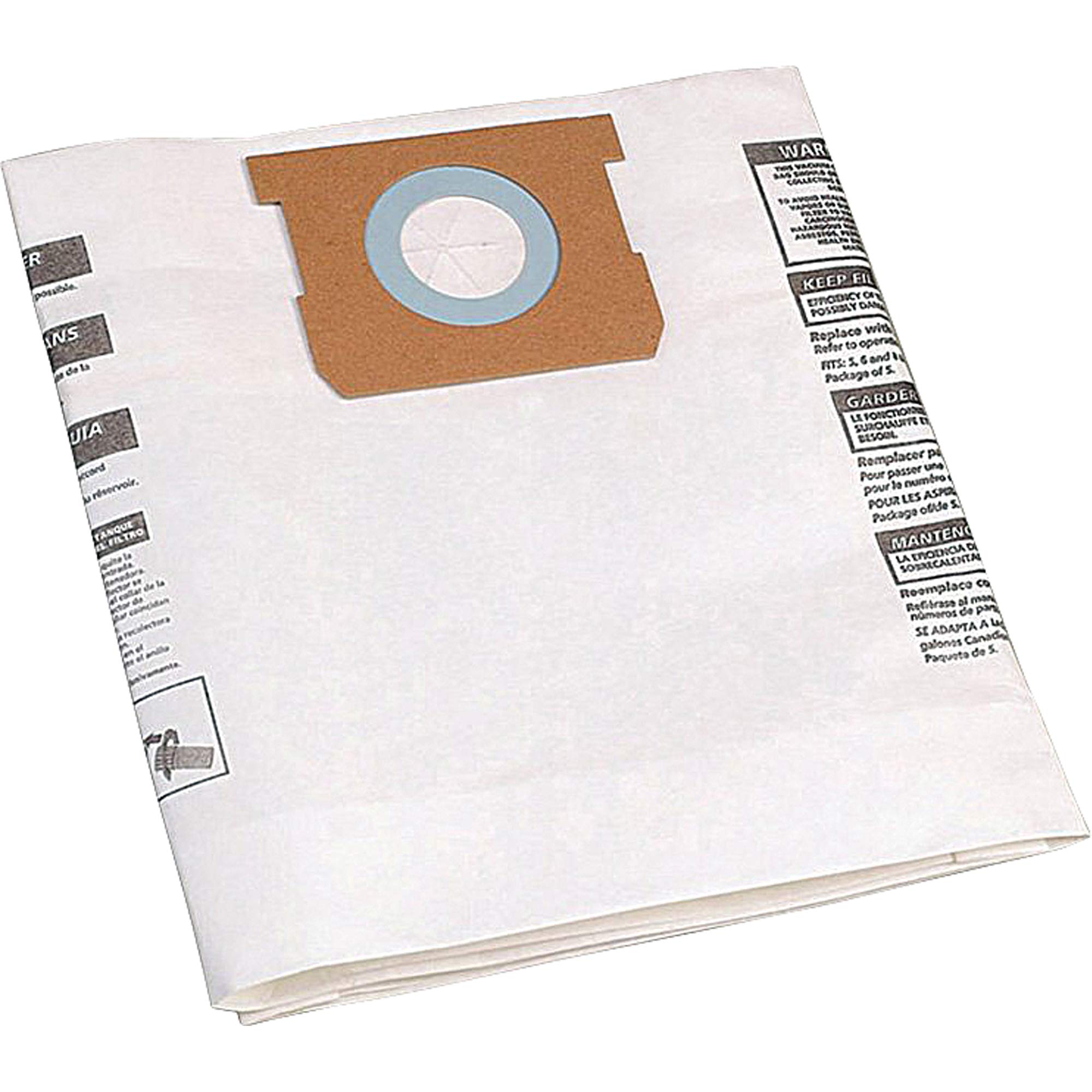 5 To 8 Gallon Shop Vac Disposable Filter Bags 3 Count