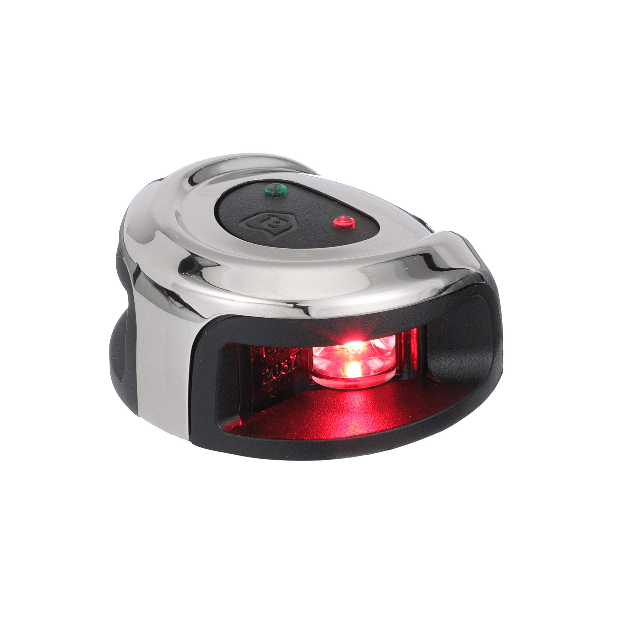 LightArmor attwood 2-Mile Navigation Lights, Deck Mount, Round, Bi-Color, LED Lighting, Stainless Housing