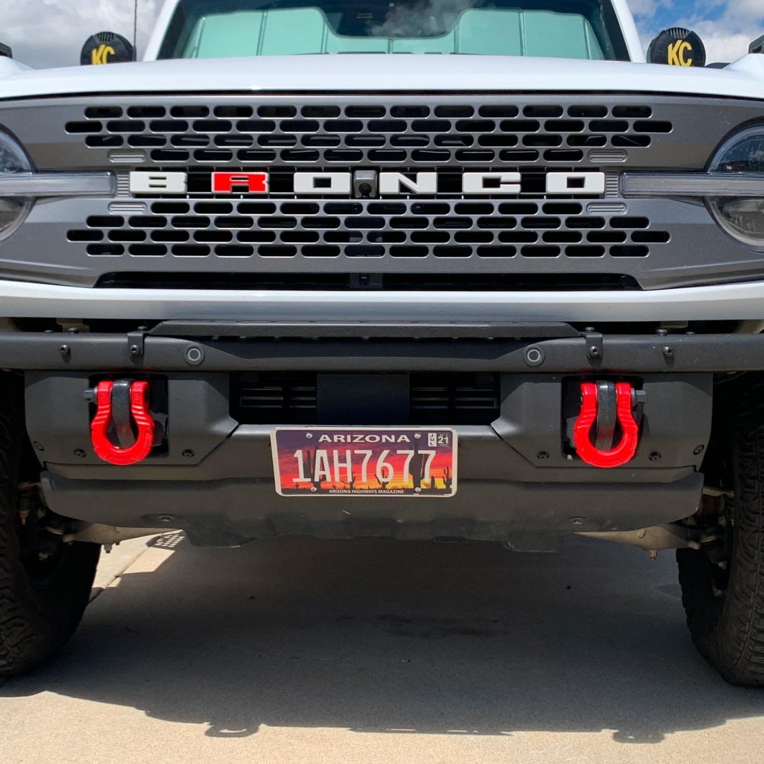 Front Bumper License Plate Mount Grimm OffRoad for Ford Bronco 2021+ with Steel Front Bumper