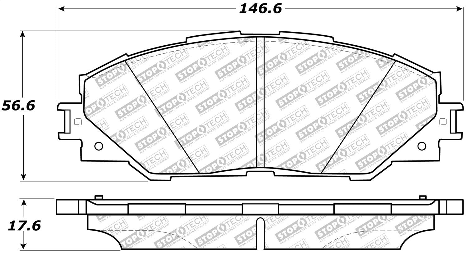 Brake Pads StopTech 305.12110 Street Select with Hardware