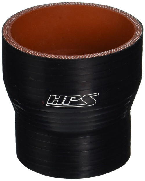 HPS Silicone HTSR-225-275-BLK High Temperature 4-ply Reinforced Reducer Coupler Hose, 60 PSI Maximum Pressure, 3" Length, 2-1/4" > 2-3/4" ID, Black