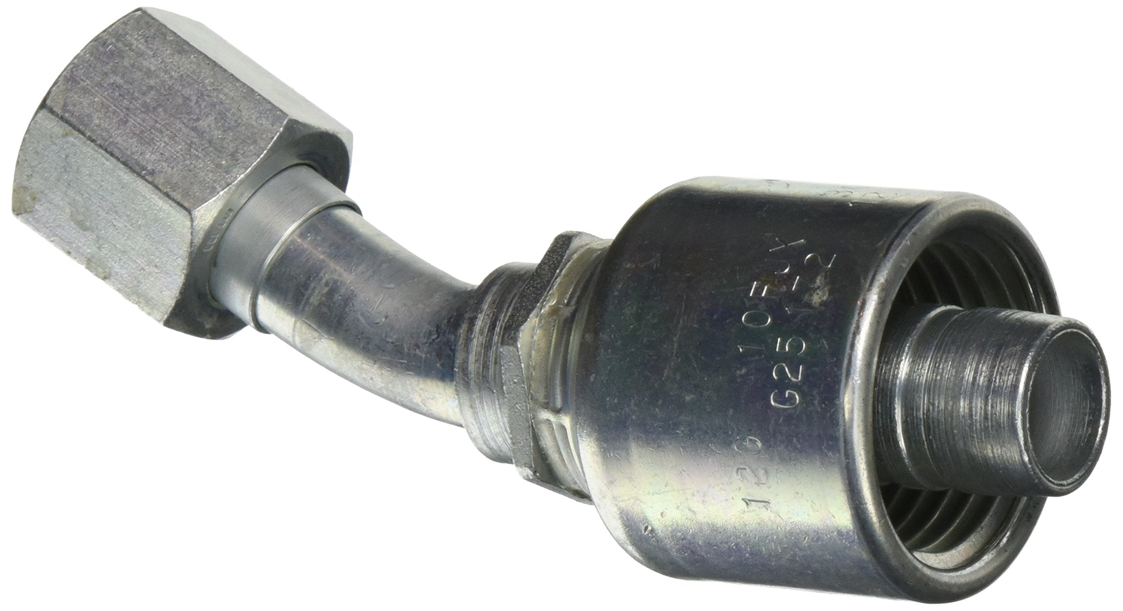 Gates Female 12G-10FJX30-019 JIC 37 Flare Swivel, Zinc Plated Carbon Steel, 4.45", 3/4" ID
