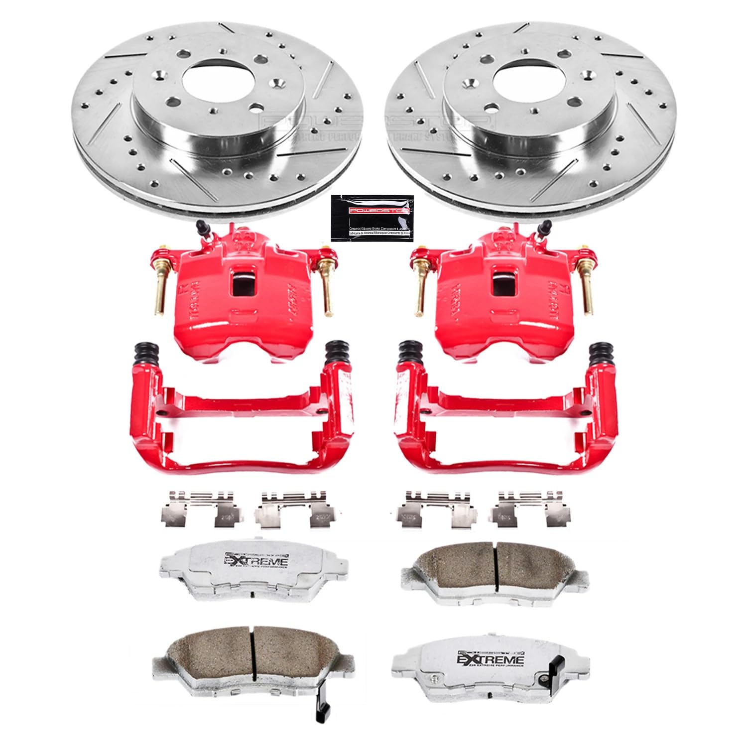 Power Stop Front KC696-26 Z26 Street Warrior Brake Kit Honda For Honda Civic 2003-2005 [Model Specific]
