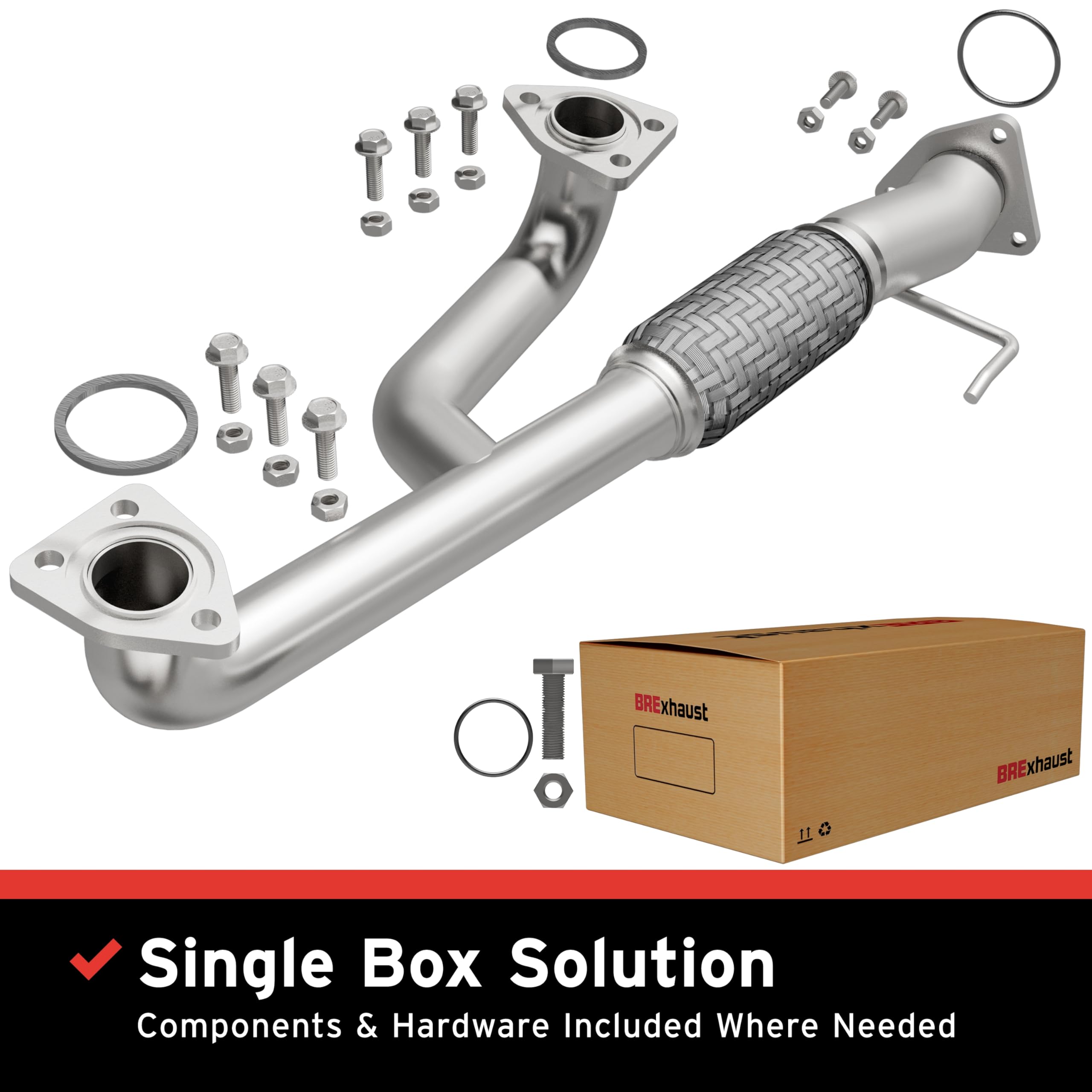 Replacement BRExhaust Front Pipe Kit 107-0263: Direct-Fit, Compatible with 11-13 Honda Odyssey 3.5L