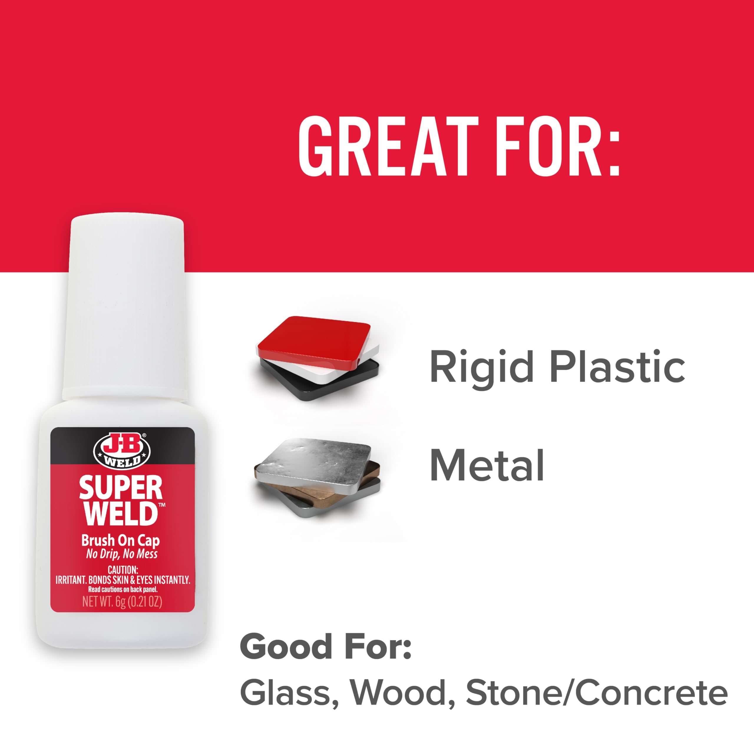 SuperWeld J-B Weld 33106 Glue - Clear Super Glue - 0.2 oz. (Packaging may vary)