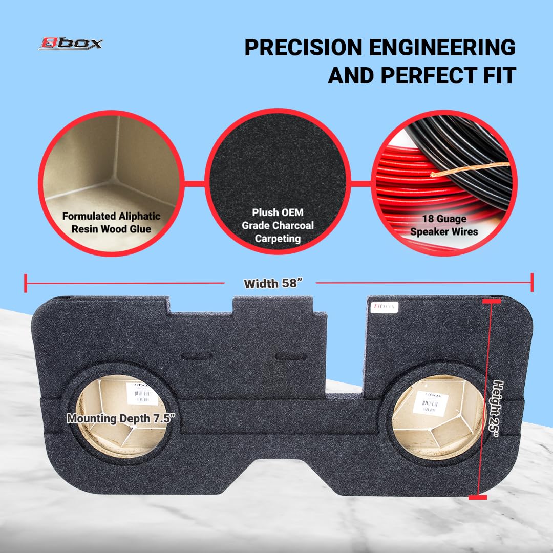 Atrend Dual 12" Ported Accu-Tuned Carpeted Subwoofer Enclosure for 2002-2018 Dodge Ram Quad Cab | Optimal Bass Response | OEM-Fit | High-Grade MDF Construction | Airtight Seal