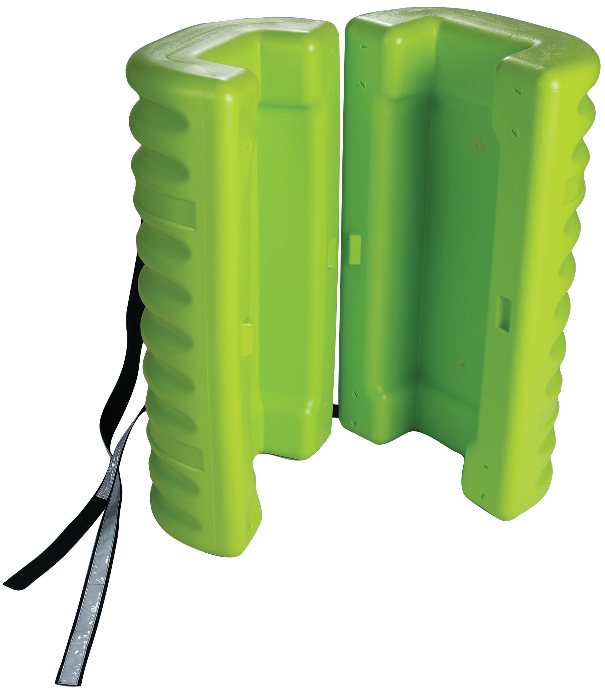 Plastic Eagle Column Protector for 8" Square Column with Interlocking Halves and Easy-Install Straps, 24" x 24" x 42", High-Density Polyethylene (HDPE), Made in The USA, Green, 1708LM