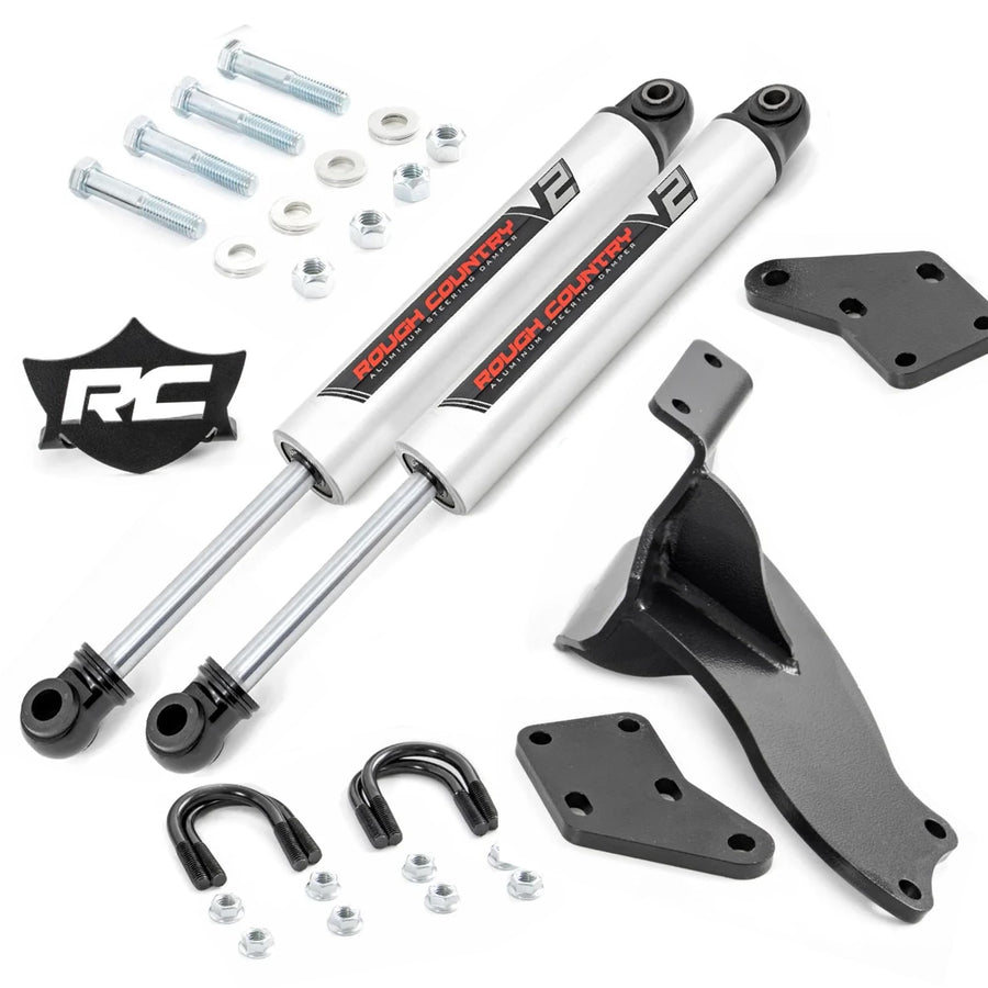 Rough Country V2 Steering Stabilizer Dual for 14-24 Ram 2500/3500 4WD - 8749470