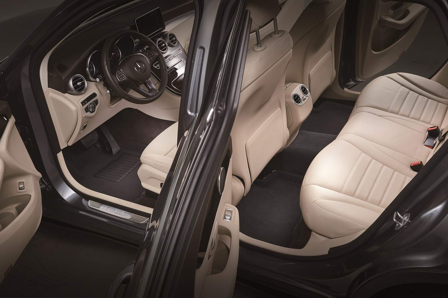 3D MAXpider Elegant Custom Fit Floor Mat (Black) Compatible with Ford F-150 Supercrew 2022-2026 - Full Set