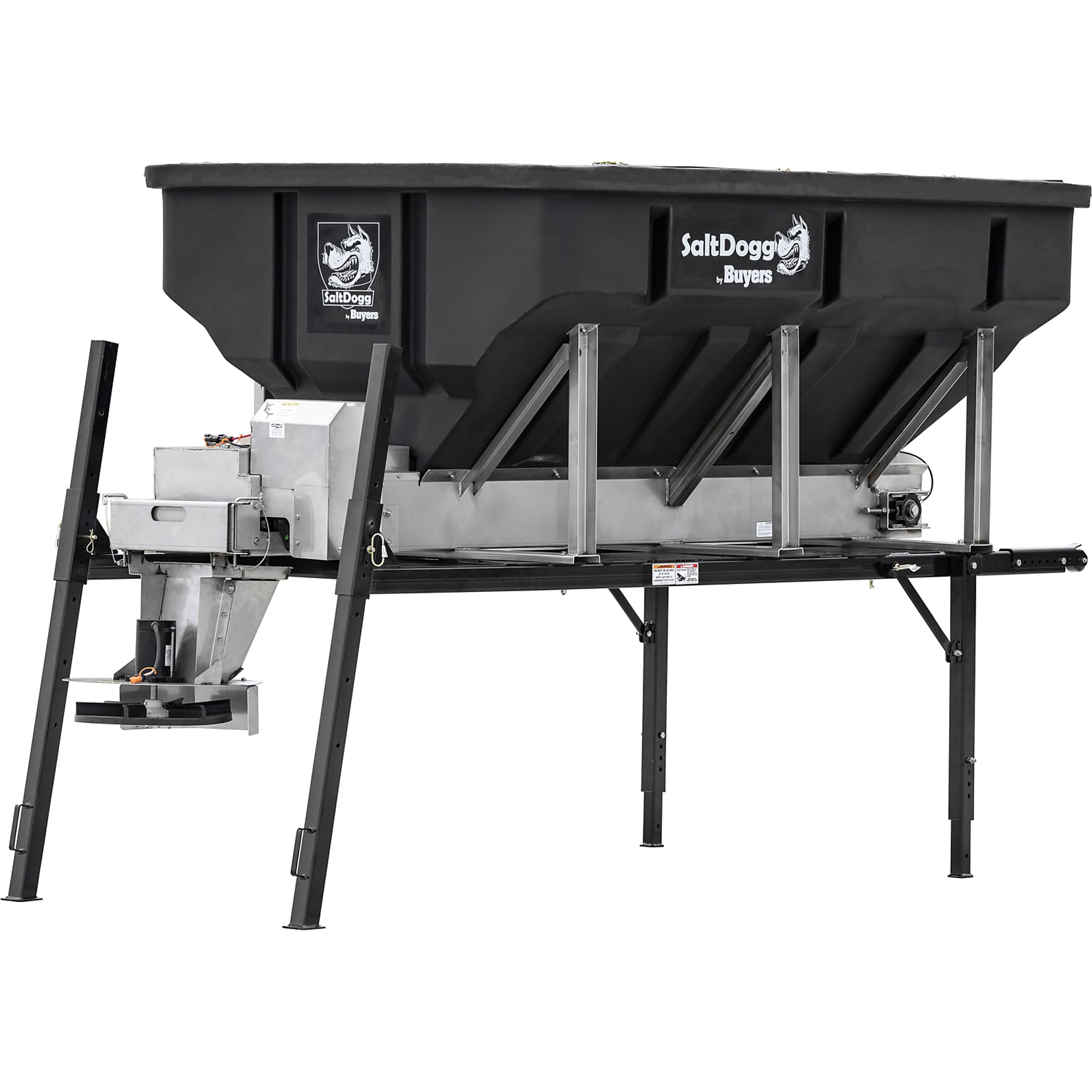 4 yd Buyers Products SaltDogg Electric Truck Bed Rock Salt Broadcast Spreader w Chain, Max. Spread Width 30 ft, Model# PRO4000CH