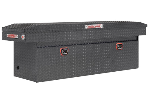 Weather Guard Saddle Truck Box Model 123-6-04, Aluminum, For Full Size Trucks, Deep, Gunmetal Gray, 15.0 cu ft capacity
