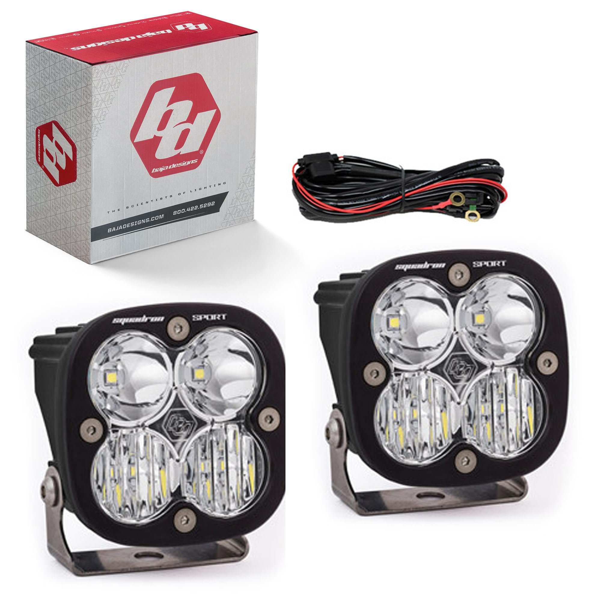 Baja Designs Push Bar Squadron Sport LED Bumper Light Kit for Can-Am Maverick R UTV