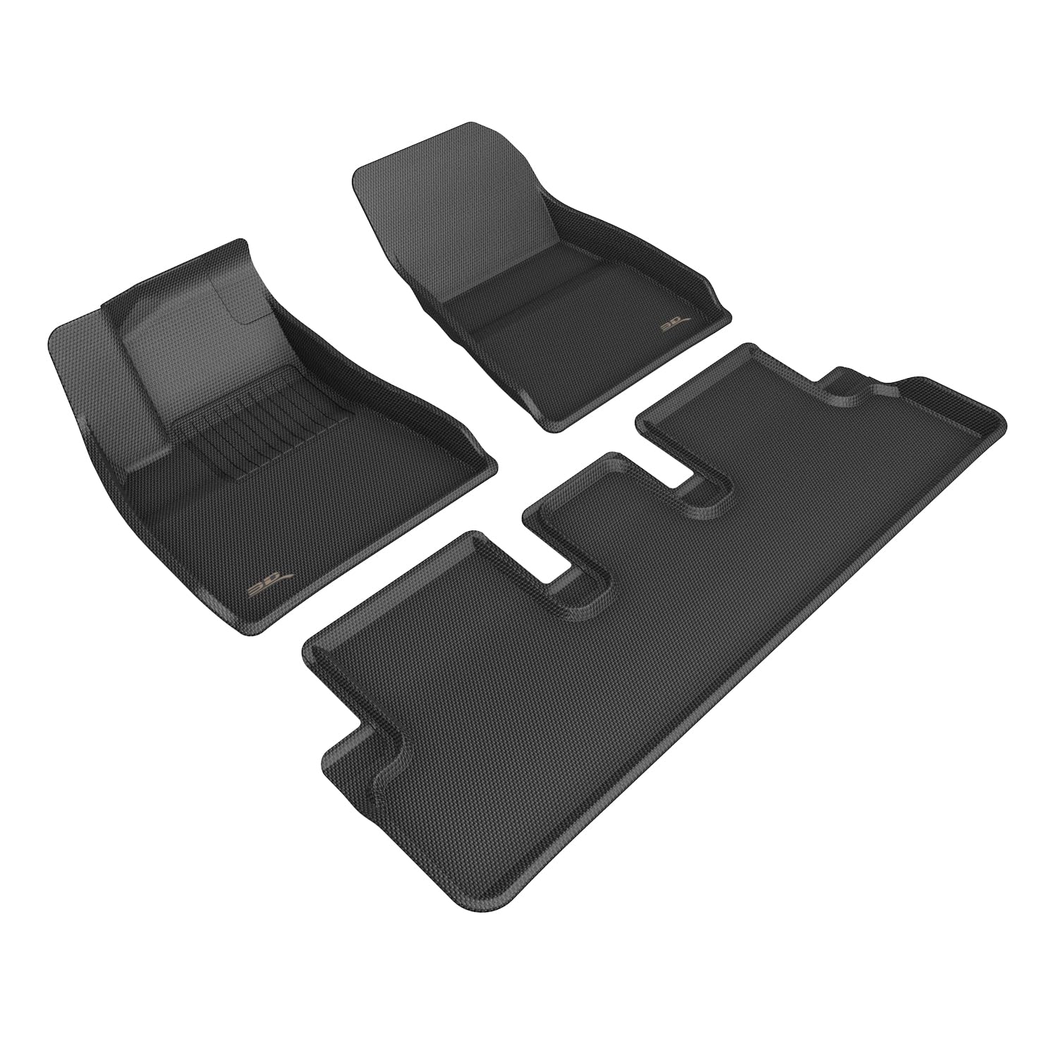 3D MAXpider Kagu Custom Fit Floor Mat (Black) Compatible with Tesla Model 3 Highland 2024-2026 - Full Set
