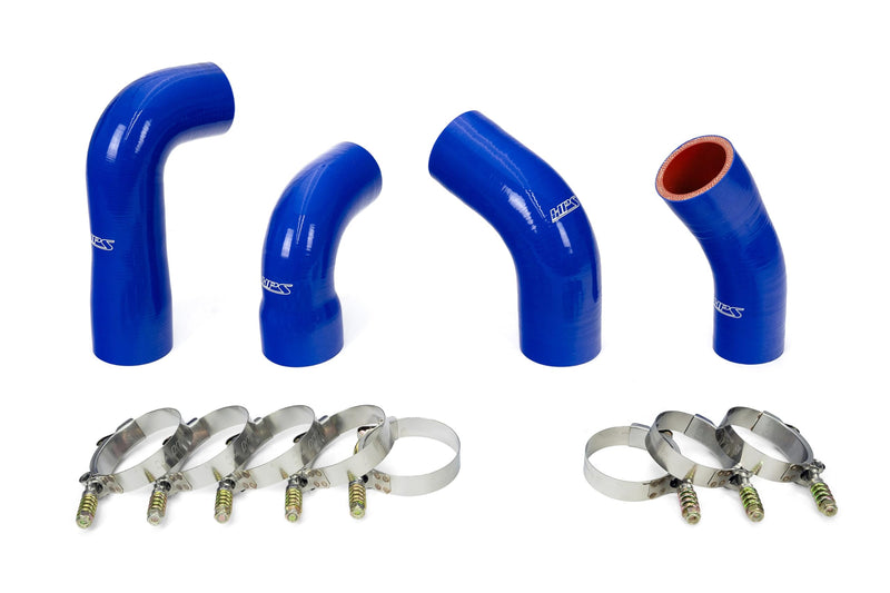 HPS Blue Silicone Transmission Oil Cooler Hose Kit for Compatible/Replacement 2007-2016 Mack Trucks MP7 Engine OE Part # 20934539, 21548313, 24926501, 21209748, 57-1721-BLUE