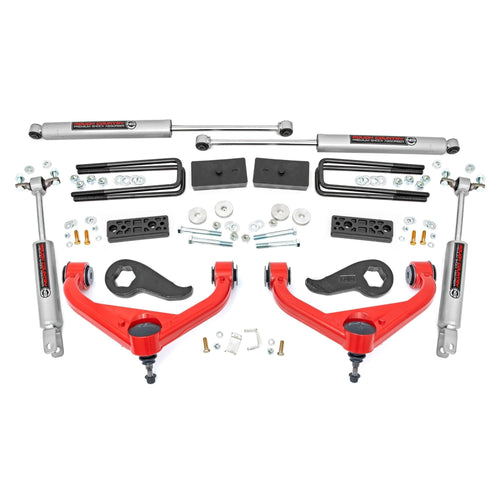 3" Lift Kit Rough Country for 20-24 Chevy Silverado/GMC Sierra 2500 HD- 95830RED