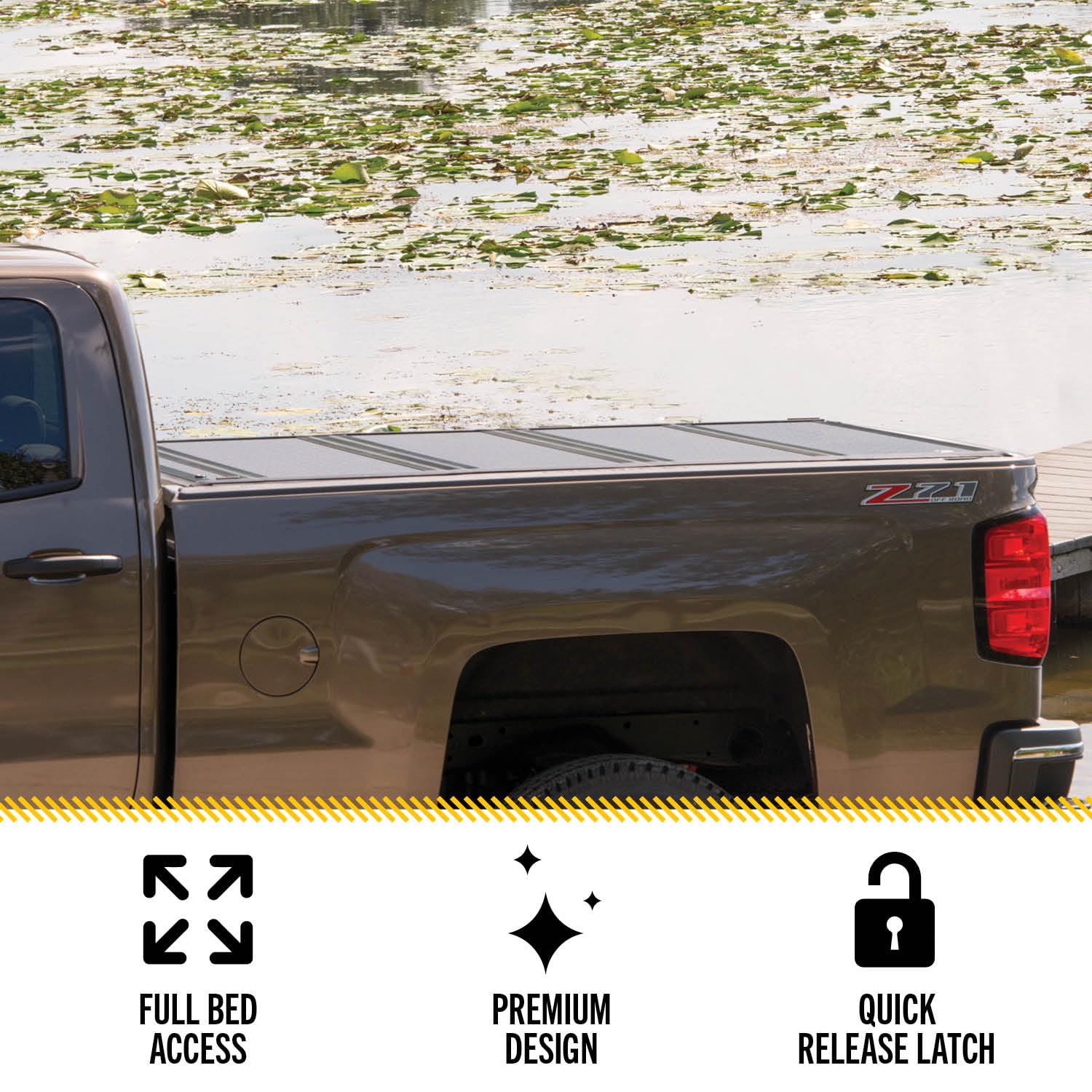 BAK BAKFlip FiberMax Hard Folding Truck Bed Tonneau Cover | 1126701 | Fits 5' Bed (60.3") 2020 - 2026 Jeep Gladiator