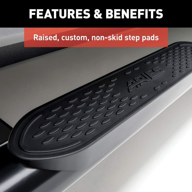 4-Inch Oval Black Steel Nerf Bars ARIES, Select Dodge Ram 1500, 2500, 3500