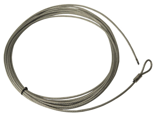 Steel Cable Wire Rope WARN 82654 Accessory: with Loop End and Terminal, 3/16" Diameter x 43' for 1000AC Winches