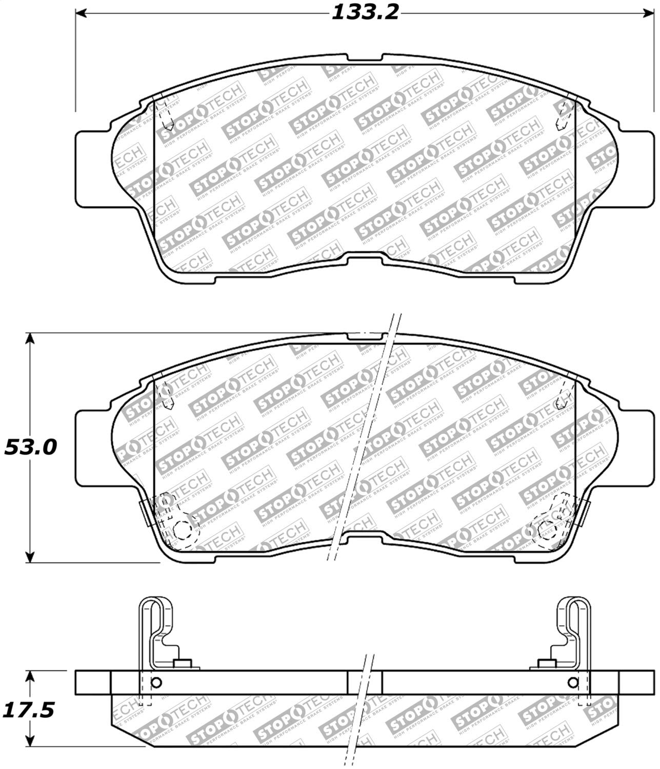 Brake Pads StopTech 305.05620 with Hardware Street Select
