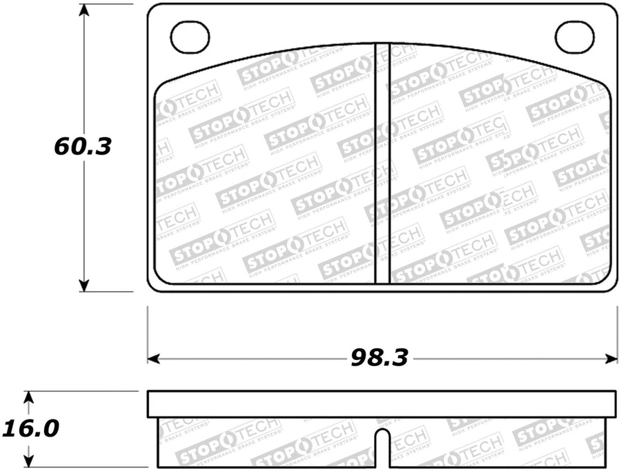 Brake Pads StopTech 308.00430; Front, Rear with Shims Street