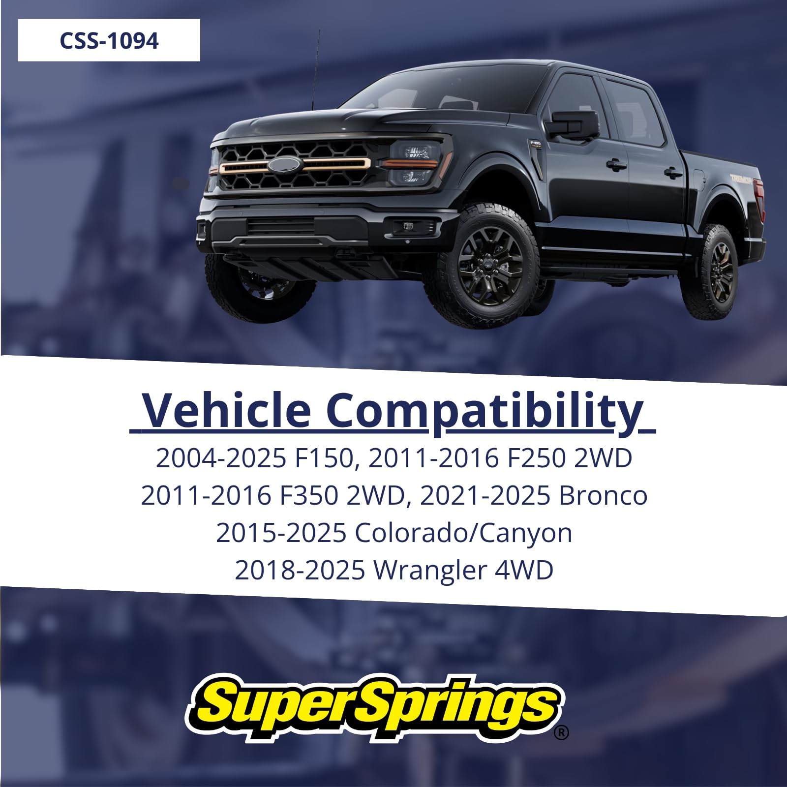 CSS-1094 SuperSprings | SumoSprings Coil for various applications | 0.94 inch inner wall height, Black