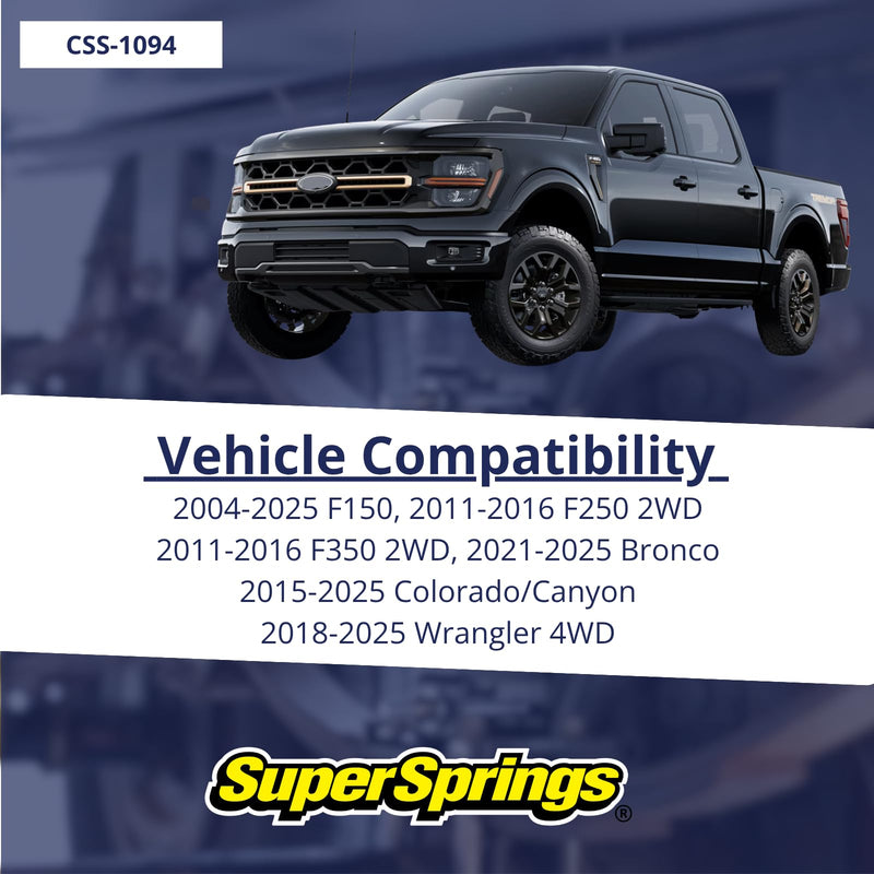 CSS-1094 SuperSprings | SumoSprings Coil for various applications | 0.94 inch inner wall height, Black