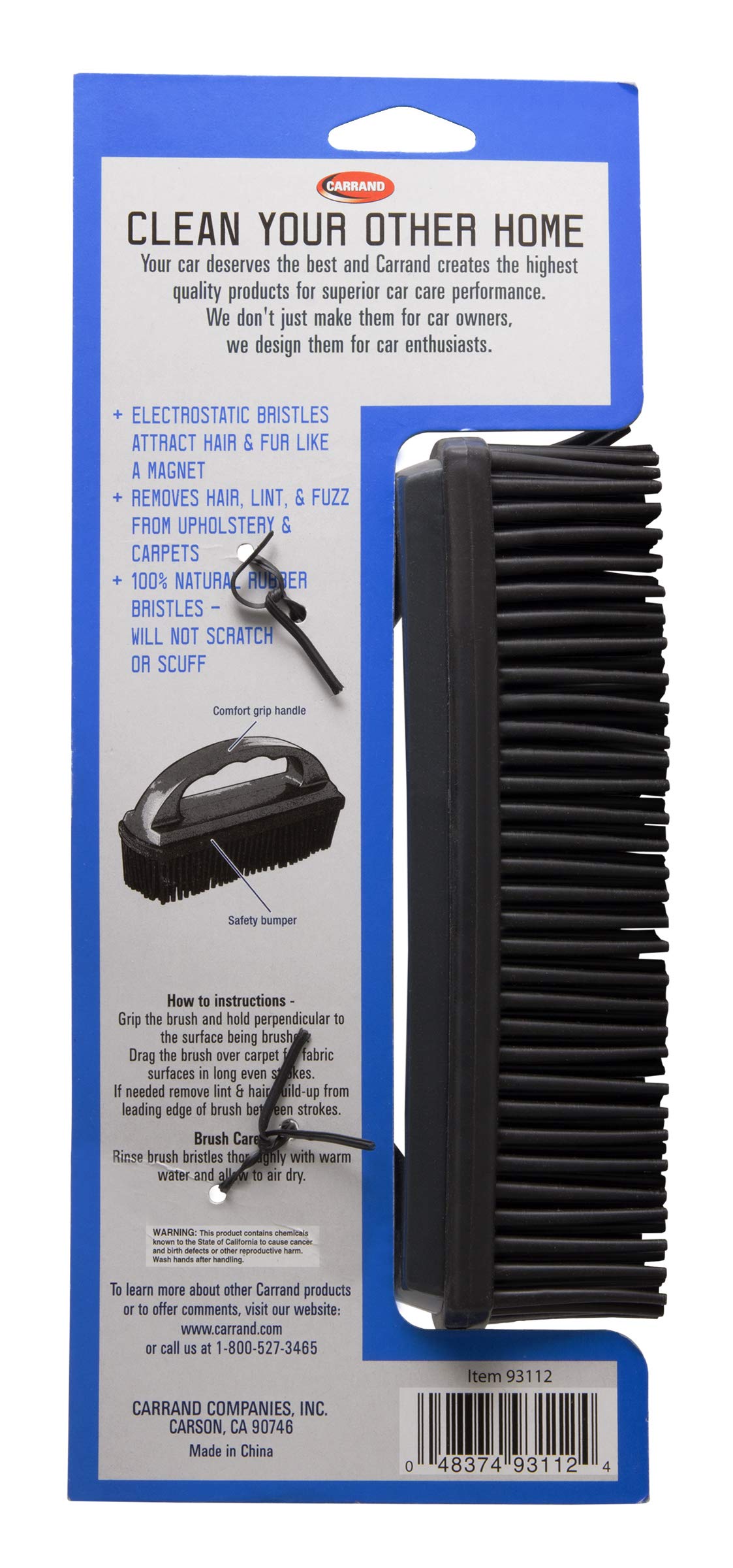 Lint and Hair Removal Brush Carrand 93112, Single, Black