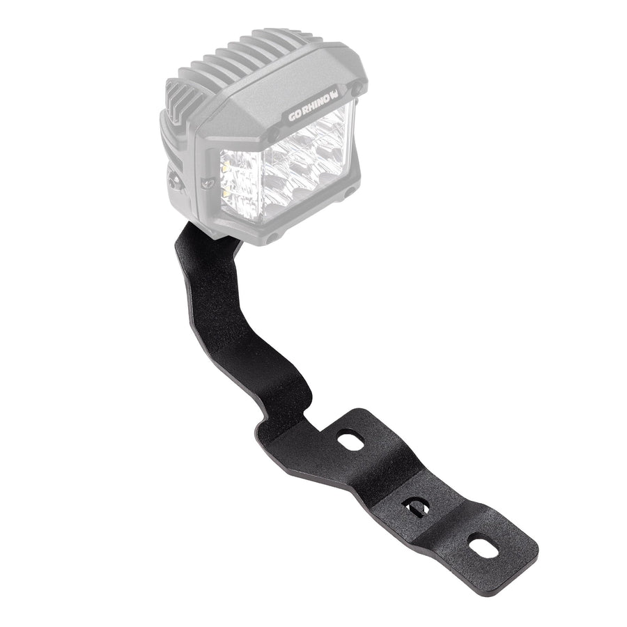 XE Go Rhino Hood Hinge Cube Light Mount | Mild Steel, Textured Black | 732255T | Fits 2015-2022 Chevrolet Colorado