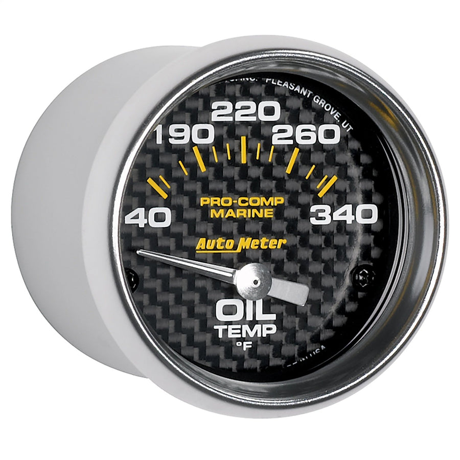 Oil Temp AutoMeter Gauge, 2 1/16", 140-300ºf, Electric, Marine Carbon Fiber (200764-40),Multi
