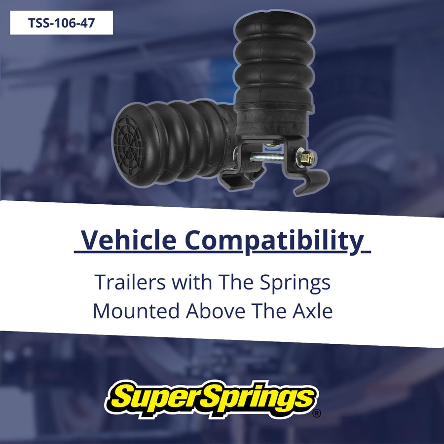 SuperSprings Pair of Left and Right TSS-106-47 Trailer SumoSprings | GAWR of 3,000-5,000 lbs | Reduces G-Force in Trailer by 68% | Removes Sway, Hop and Body Roll