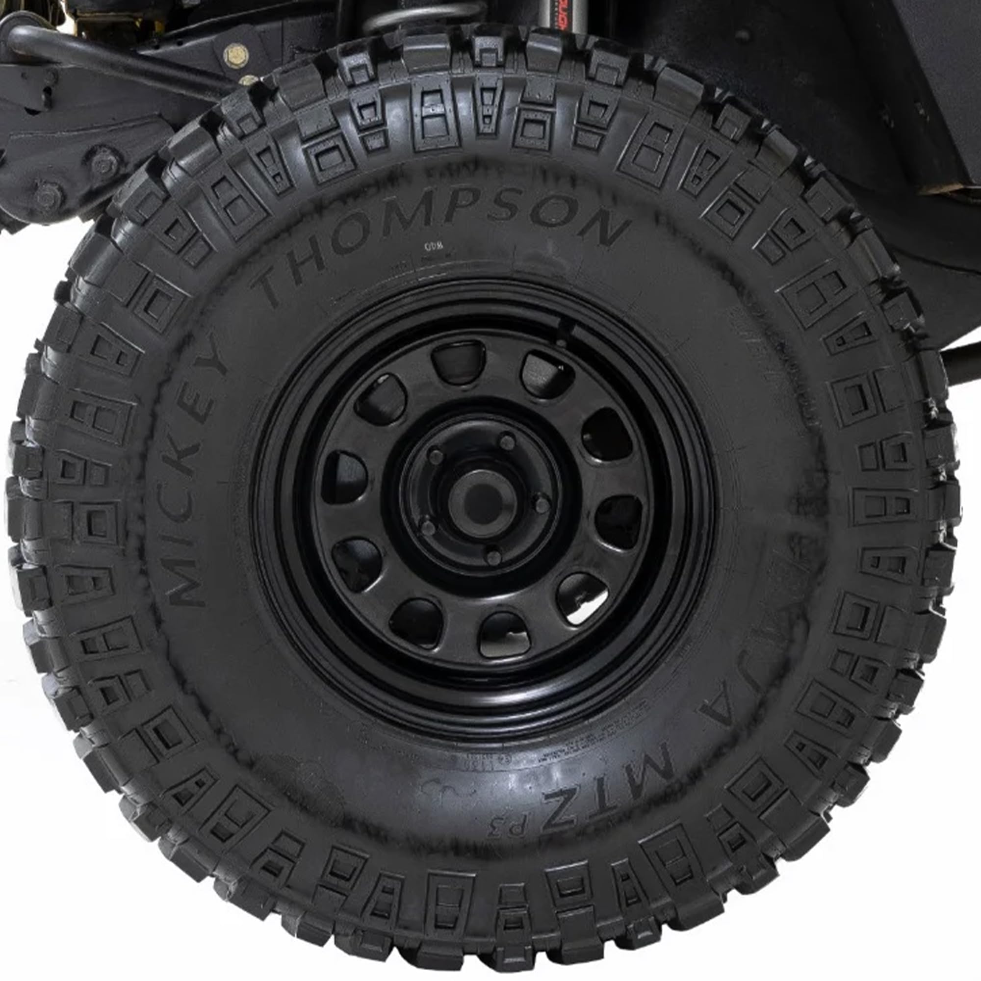 Rough Country Steel Black Wheel - 17x9, 5x5.5 Bolt Pattern, +0mm Offset, 4.25 Bore, Heavy-Duty D-Window Off-Road Rim for Trucks & Jeeps
