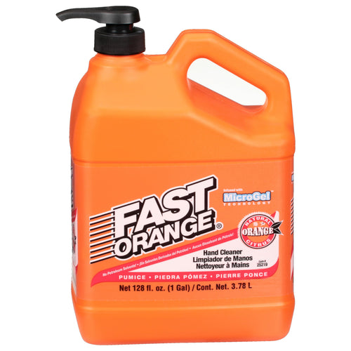 Pumice Lotion Fast Orange 25219, Heavy Duty Hand Cleaner, Natural Citrus Scent, Waterless Cleaner For Mechanics, Strong Grease Fighter, 1 Gallon