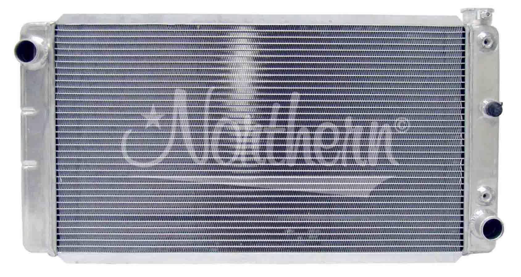 Radiator Northern 30-3/4 in W x 15-7/8 in H x 3-1/8 in D, Passenger Side Inlet, Driver Side Outlet, Aluminum, Natural, V8 Conversion, GM Compact Truck 1982-93, Each
