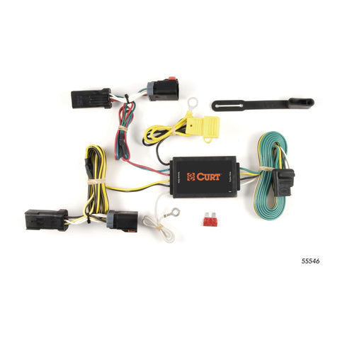 4-Pin Trailer Wiring Harness CURT 55546 Vehicle-Side Custom, Fits Select Chrysler 300 C
