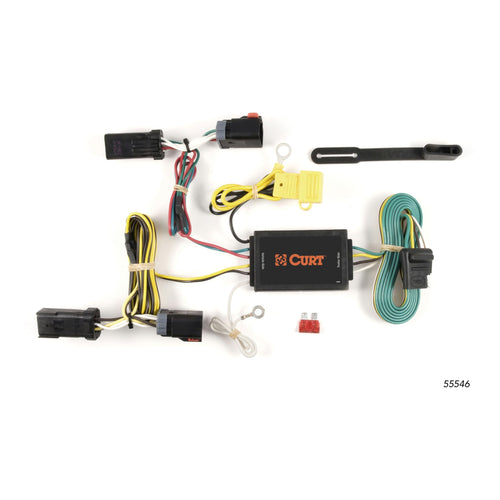 4-Pin Trailer Wiring Harness CURT 55546 Vehicle-Side Custom, Fits Select Chrysler 300 C